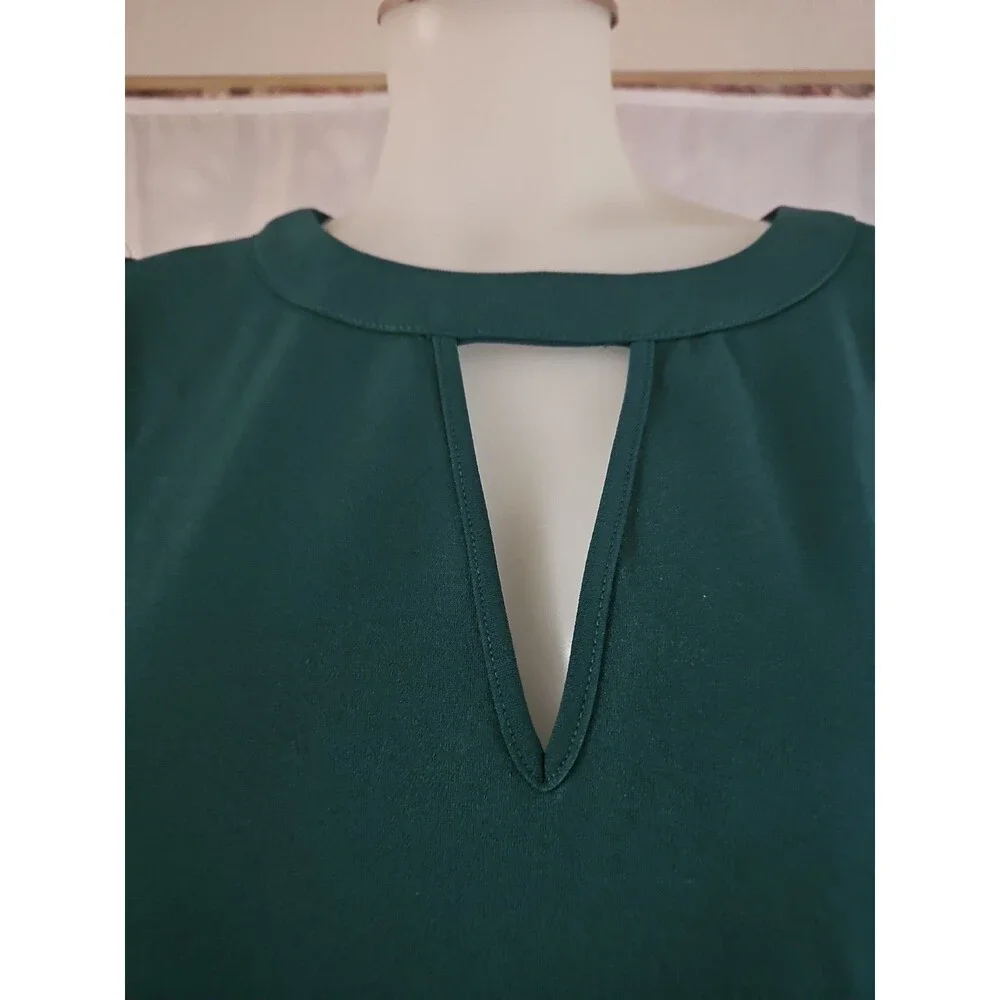 NWT Emery Rose Dark Green Puff Sleeve Dress 1XL